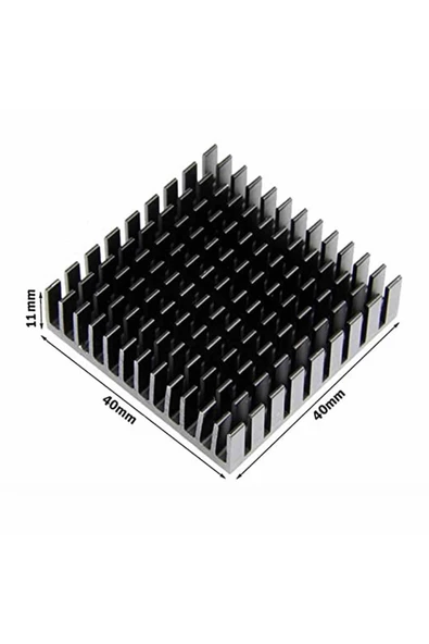 Aluminyum Soğutucu 4x4cm Altın Renk 40x40mm 143 Kanat Pasif Radyatör Peltier