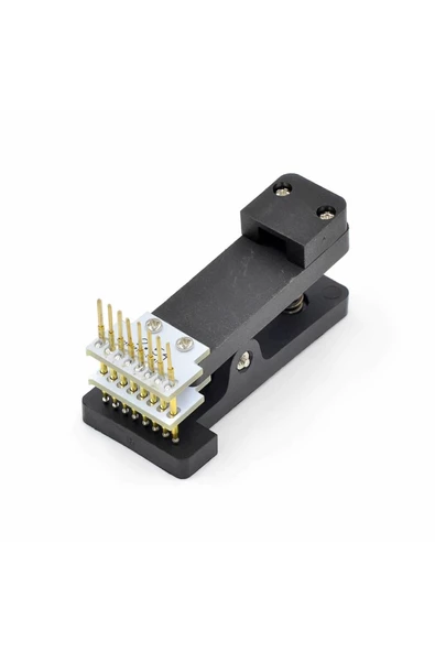 8 Pin Programlama Aparatı 2.54mm Pogo Pin Yaylı Mandal Klips Seri Üretim Entegre Hızlı Prog.