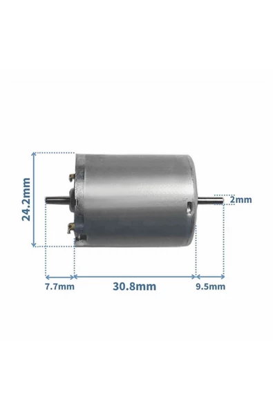 Rs370 Karbon Fırçalı Dc Motor Dual Çift Milli Dc 12v / 24v 13500 Rpm Rc Ucak Rc Bot Oyuncak Araba