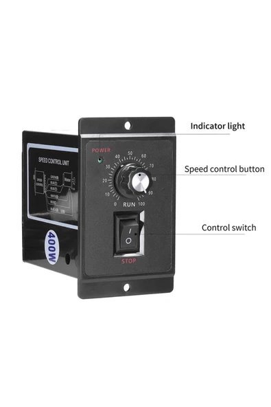 Dimmer 400w Ac220v Ac Motor 50/60hz Cw Ccw Hız Kontrol Hız Ayarı Ileri Geri - Resim 6
