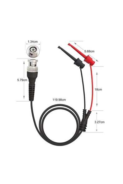 Bnc Krokodil Kablo Osiloskop Ve Sinyal Jeneratörü Probu Test - Resim 8