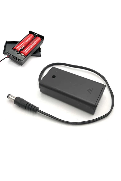 18650 2li Pil Kutusu Adaptör Soket On/off Anahtar 2 Adet Seri Lityum Lion Dc - Resim 7