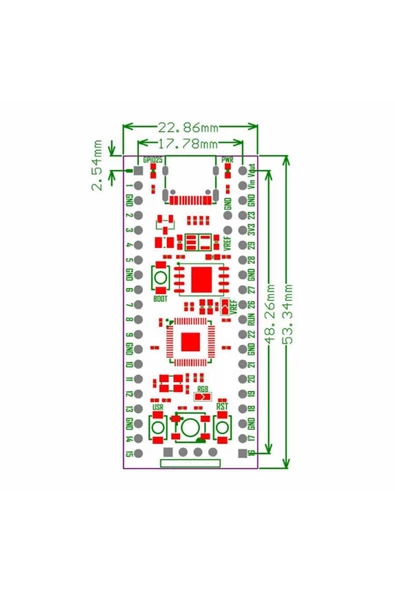 Raspberry Pi Pico Rp2040 16mb Modül Type C Dual Core 264kb Arm Cortex-m0+ Micro Kontrolör - Resim 8
