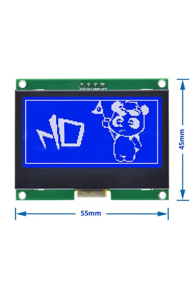 2.2 Inch I2c Iıc Gm12864 V2.0 Mavi Glcd Modül St7567s Dc 3.3v 5v