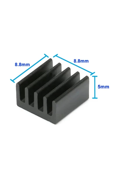 8.8mm x 8.8cm x 5mm Alüminyum Metal Soğutucu Blok Radyatör Amfi Led Entegre Transistor Vga Ram