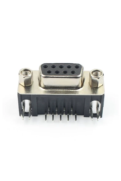 DB9 90 Derece Dişi Bağlantı Konnektörü DSUB 9 Pin Pcb Montaj Tip RS232 Rs485 Data Bağlantı Soketi Vi - Resim 7