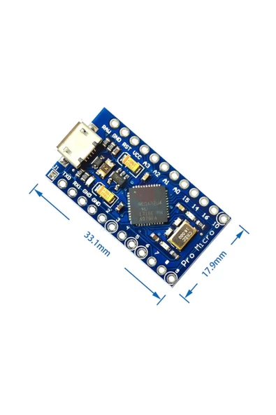 Arduino Pro Micro Atmegau4 Micro Usb 5v 16mhz Atmel Mini Mcu - Resim 4