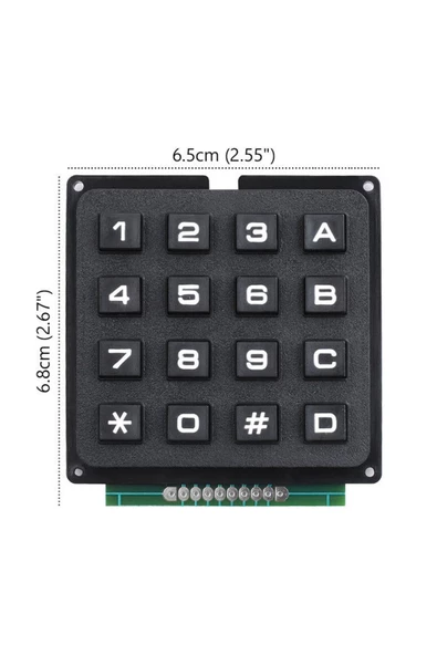 4x4 Matrix Tuş Takımı Keyboard Keypad 16 Buton Alarm Şifre - Resim 4