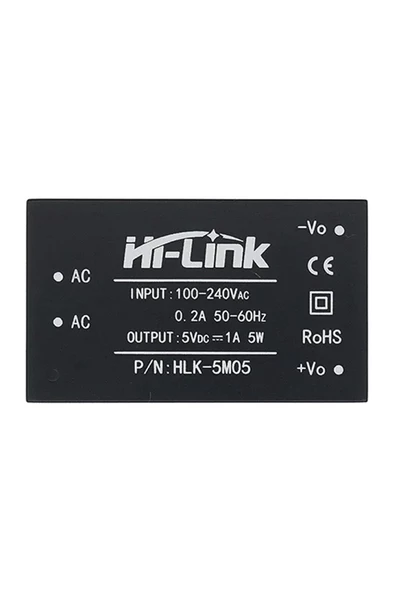 HLK-5M05 5V 1A 5W AC DC 220V to 5V Voltaj Düşürücü Modül İzole Elektronik Devre Güç Kaynağı Smps