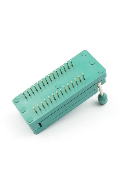 28 Pin Zif Soket Mandallı Kolay Entegre Montaj Aparatı Geliştirme Kartı Altın Kaplama 2.54mm DIP ZIF - Resim 3