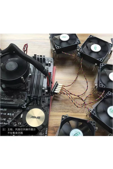 40cm 5li Fan Port Çoğaltıcı Kart Cpu Soğutucu Güç Hub Uzatma - 2