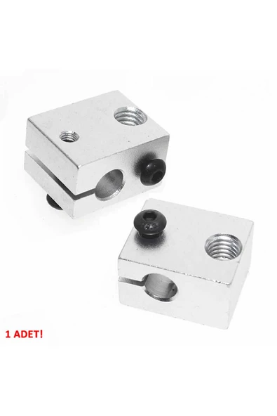 V6 3d Yazıcı Alüminyum Extruder Isıtıcı Blok 1.75 / 3.0mm Filament Uyumlu 6mm Isıtıcı Yuva - Resim 3