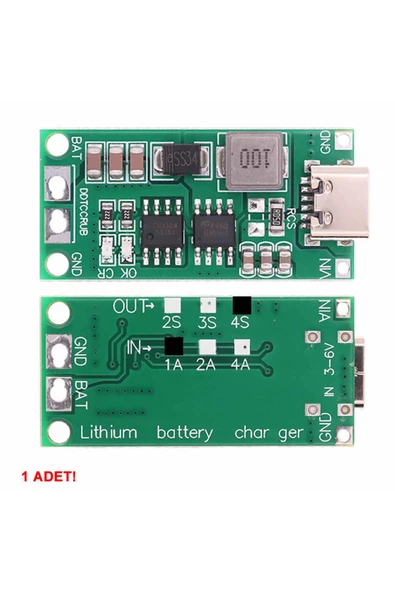 4s 1a 16.8v Lityum Pil Şarj Modülü Type C 18650 Li-ıon Batarya Step-up Boost Cn330x - Resim 7