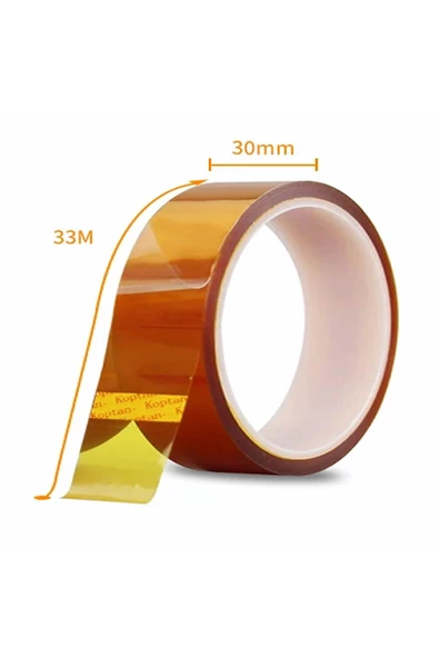 Kapton Bant 30mm x 30 Metre Yüksek Düşük Sıcaklık -73C  260C Termal Isıya Dayanıklı Güçlü Yalıtım - 2