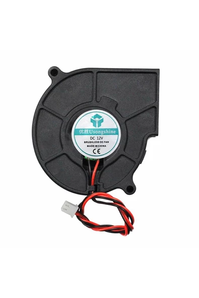 5015 12V DC Salyangoz Fan 2 Pin 3D Yazıcı Soğutma Fanı Santirfüj Havalandırma Klima Türbin Kuluçka