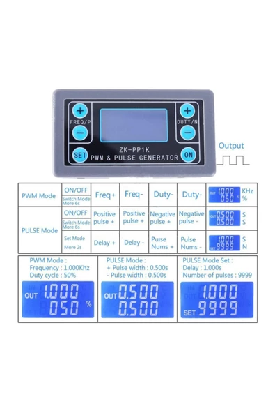 Zk-pp1k Panel Kutulu Kare Dalga Sinyal Jeneratörü Çift Mod Ayarlanabilir Görev Döngüsü - Resim 8