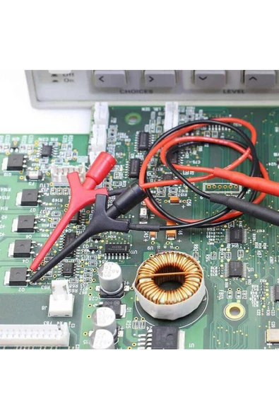 Kanca Tip Test Prob Çifti 2mm 30cm Mini Test Lojik Analizör Lehimsiz Tutucu Yakalayıcı Tel Klips - Resim 4