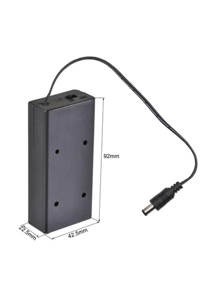 18650 2li Pil Kutusu Adaptör Soket On/off Anahtar 2 Adet Seri Lityum Lion Dc - Resim 8