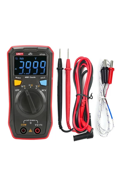 Unı-t Ut123 Dijital Multimetre Mini Cep Tipi Ncv Voltmetre Ampermetre - Resim 2
