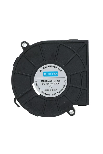 7530 12V DC Salyangoz Fan DFH7530 3D Yazıcı Soğutma Fanı Santirfüj Havalandırma Klima Türbin Kuluçka