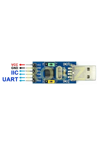 CH341T Usb to Ttl IIc Uart Çevirici Modül I2c Seri Port Haberleşme Adaptör Isp Arduino - Resim 2
