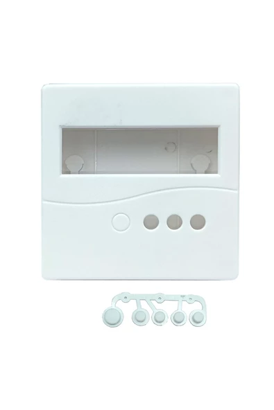 Plastik Proje Kutusu 86x86mm Beyaz Duvara Yüzeye Montaj Tip 1602 Lcd 3 Buton Elektronik Devre - Resim 2