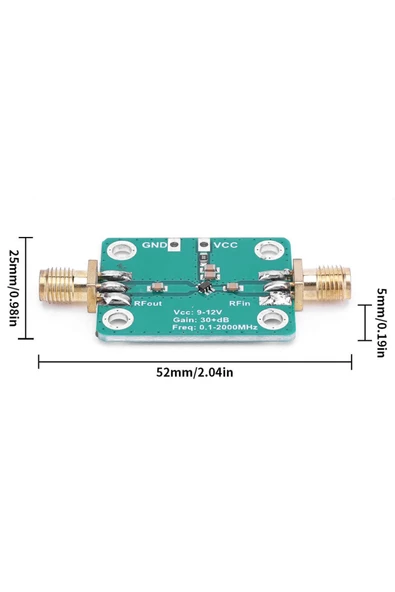2000MHz 32dbKazanç RF Amplikatör Dişi Sma Lna RF Sinyal Kuvvetlendirici Düşük Gürültülü Geniş Band - Resim 5