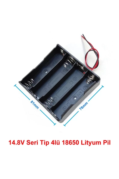 18650 4lü Pil Kutusu Seri 4 Adet 14.8v Seri Lityum Lion Batarya Yuvası Mobil Güç Kaynağı Powerbank ürün görseli