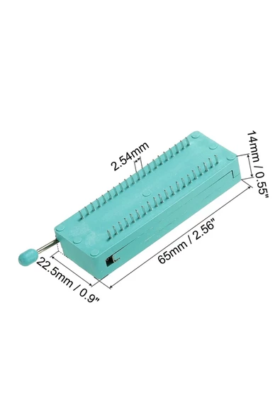 40 Pin Zif Soket Mandallı Kolay Entegre Montaj Aparatı Geliştirme Kartı Altın Kaplama 2.54mm DIP ZIF - 4