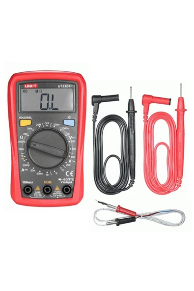 Unı-t Ut33c+ Dijital Multimetre Mini Cep El Tipi Voltmetre Ampermetre