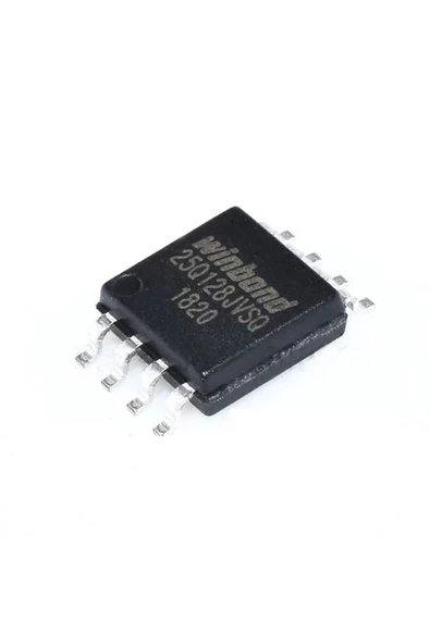 Winbond W25q128jvsıq 128m-bit Seri Flash 3.3v Spı Hafıza Entegre 4kb Sektör Sop8 Geniş 208mil Paket