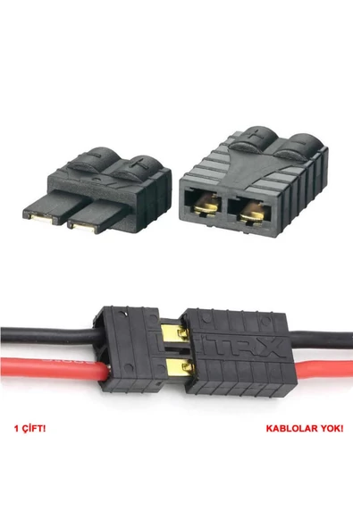 Trx Erkek Dişi Soket Çifti Traxxas Altın Kaplama 30a Lityum Lipo Pil Batarya Akü Bağlantı - Resim 3
