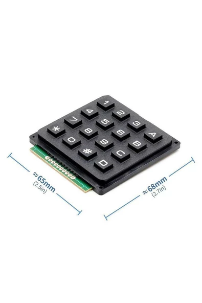 4x4 Matrix Tuş Takımı Keyboard Keypad 16 Buton Alarm Şifre