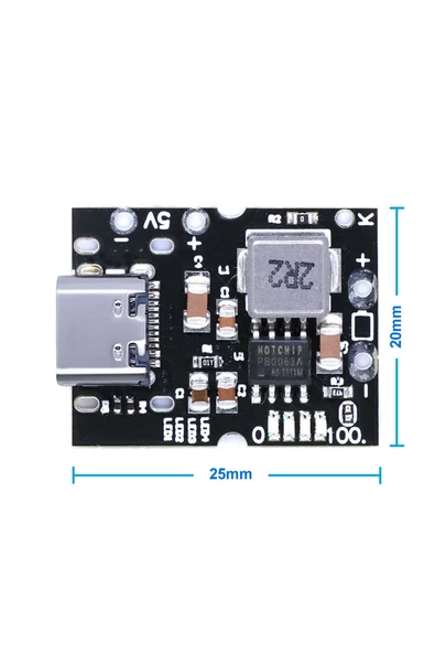 5v 2a Usb Çıkış Powerbank Devresi Type C Usb Giriş Lityum Lion 18650 Pil Şarj Koruma Mobil - Resim 8