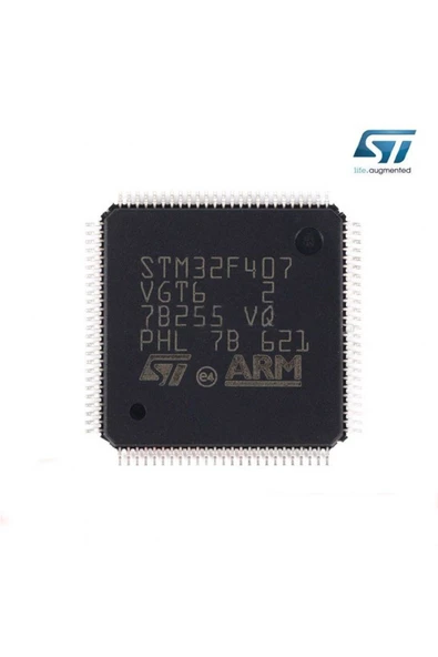 STM32F407VGT6 Microcontroller Lqfp100 Dsp Fpu Arm Cortex-M4 32 Bit Mcu 1 Mbyte Flash 168Mhz Cpu ürün görseli