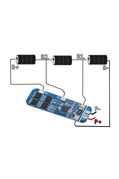 3s 10a Bms Lityum Li-ion Batarya Koruma Kartı - 18650 Li-ion Lipo