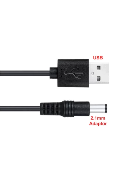 Usb 5v To 5.5x2.1mm Adaptör Çevirici Kablo Güç Kablosu Kamera Tablet Cep Telefonu - 4
