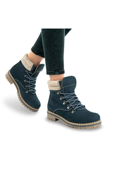 Muya Alegro Anatomik Taban Hakiki Deri Nubuk Kadın Bot - 6