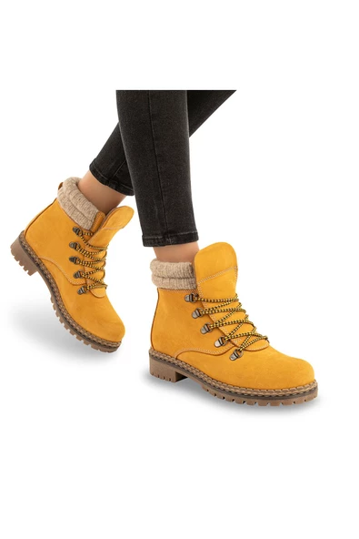 Muya Alegro Anatomik Taban Hakiki Deri Nubuk Kadın Bot - 7