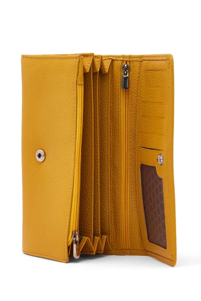 Kadın Deri Cüzdan Sarı 213503 - 4