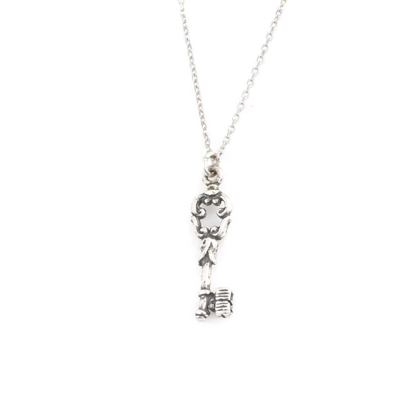 925 Ayar Gümüş Anahtar Kolye - Resim 2