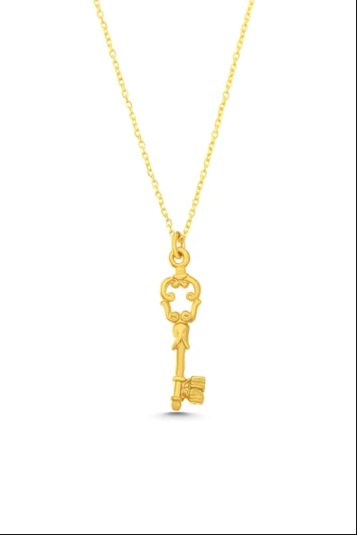 925 Ayar Gümüş Anahtar Kolye - Resim 4