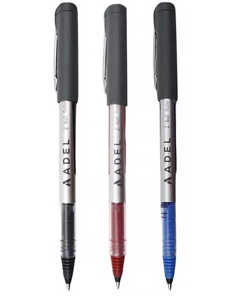 Adel Z Ball Konik Roller Kalem Kırmızı Mavi Siyah 3lü Set