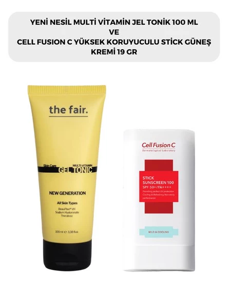 the fair. Multi Vitamin Jel Tonik 100 ml ve Cell Fusion C Stick Güneş Kremi 19 G