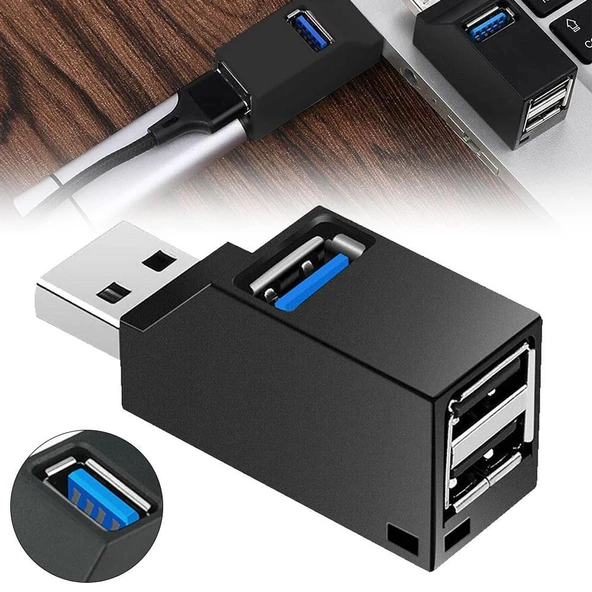 PrimeX PX-4422 3 Port Usb Çoklayıcı, 2xUSB2.0, 1xUSB3.0 USB Çoklayıcı, Mini USB Çoklayıcı - 6