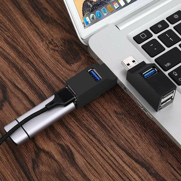 PrimeX PX-4422 3 Port Usb Çoklayıcı, 2xUSB2.0, 1xUSB3.0 USB Çoklayıcı, Mini USB Çoklayıcı - 7