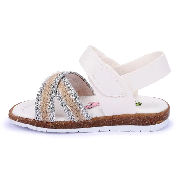 Kiko Kids Kız Çocuk Bebe Sandalet Şb 2687-91 Beyaz - Gümüş - 9