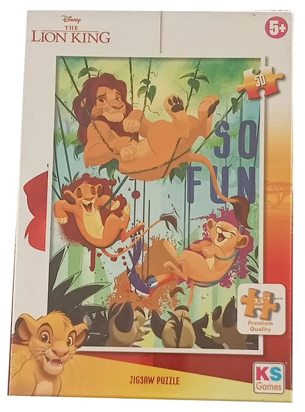 The Lion King 50 Parça Çocuk Puzzle Aslan Kral Pazıl