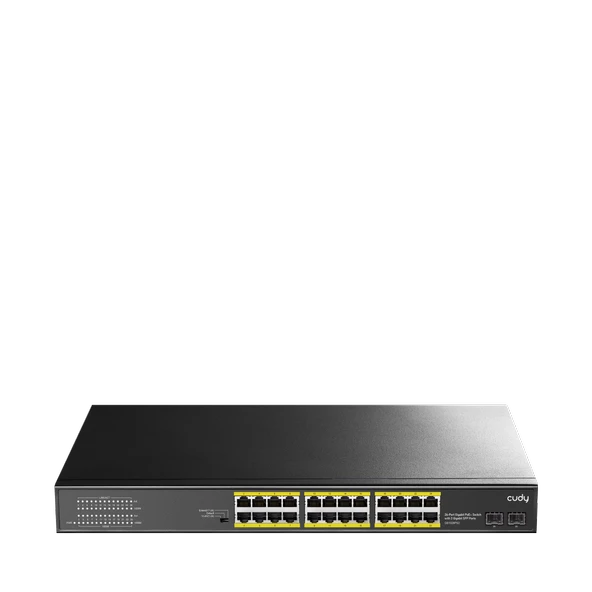 Cudy Switch 24 Port Gs1028Ps2 10/100/1000Mbps 2Xsfp Vlan&Extend 300W 19" Rock-Mount Poe+ Ethernet