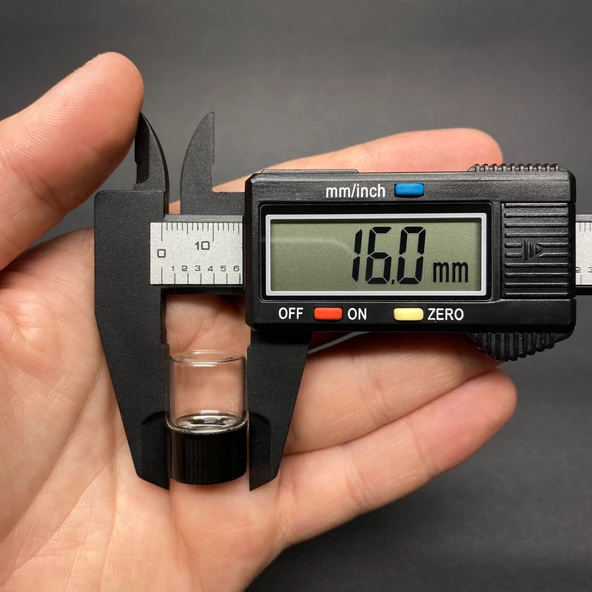 1 ml Siyah Kapaklı Şeffaf Cam Şişe , 1 cc Kapaklı Cam Şişe x 24 Adet - 4